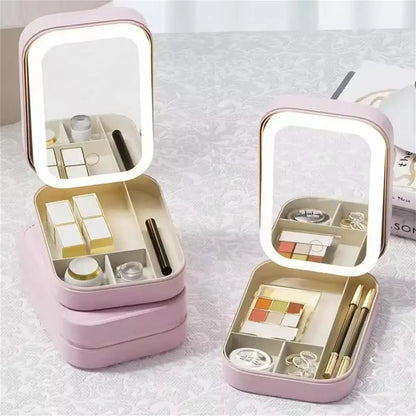 Mini LED Mirror Makeup Case