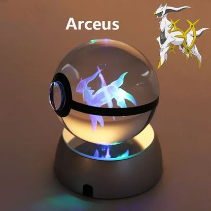3D Pokémon Crystal Ball with LED Base