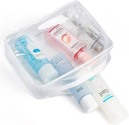 ClearGlow Transparent Travel Makeup Bag