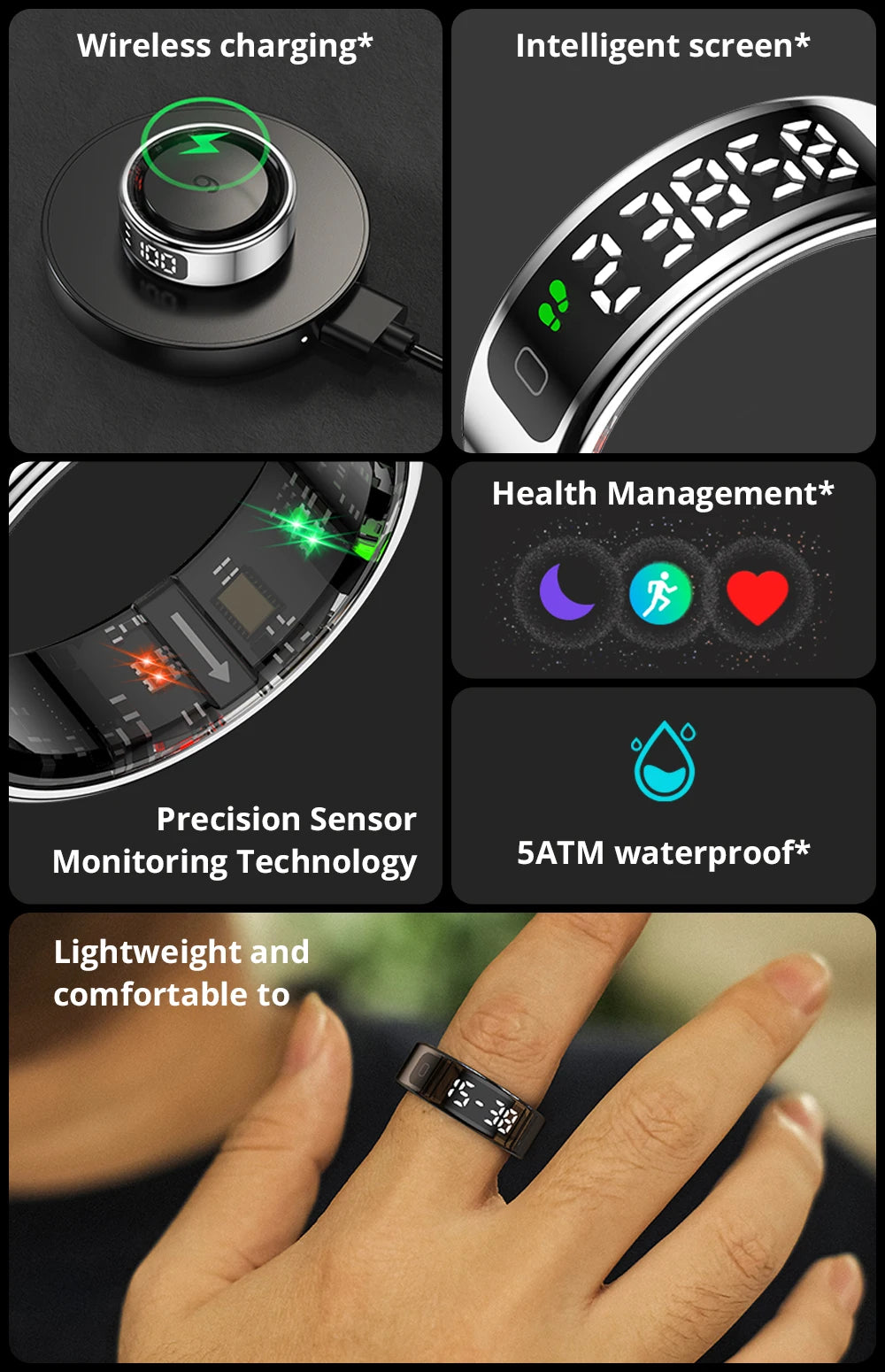 COLMI R12 Smart Ring with Display & Touch