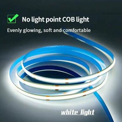 COB USB LED Light Strip with Touch Dimmer – Flexible Glow
