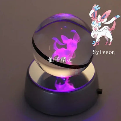 3D Pokémon Crystal Ball with LED Base