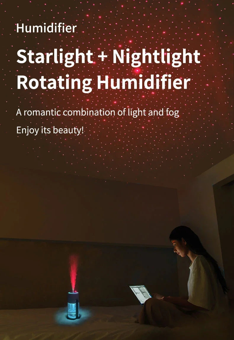 280ml Adjustable Mist Humidifier with Star Projection