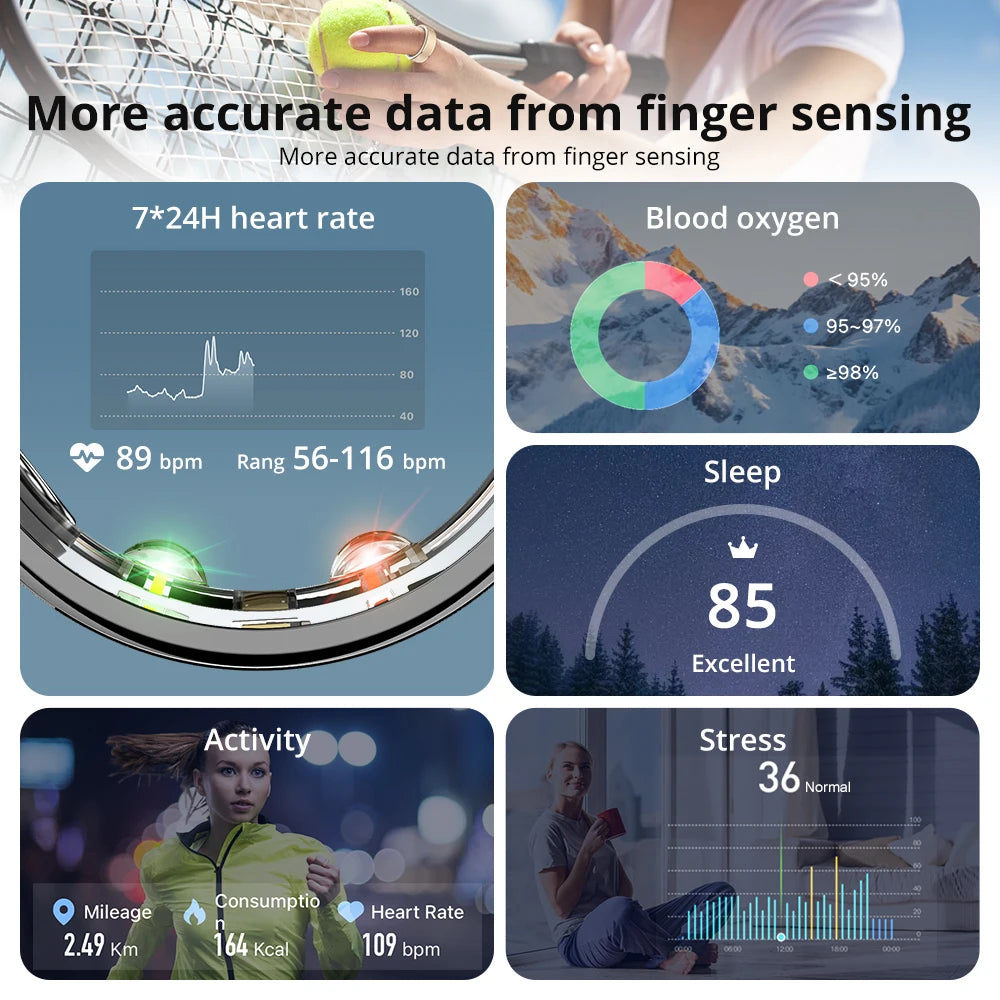 COLMI R10 Smart Ring with Charging Case – Sleek Health & Sleep Tracker for Men & Women