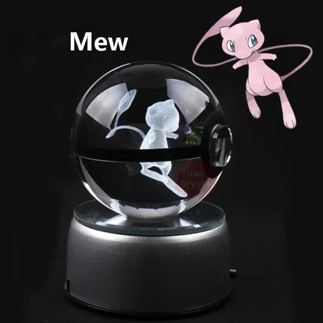 3D Pokémon Crystal Ball with LED Base