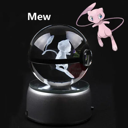 3D Pokémon Crystal Ball with LED Base
