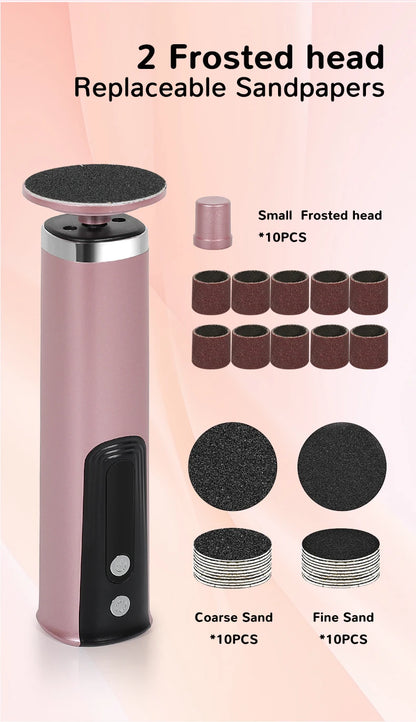 2-in-1 Electric Foot & Nail File – Rechargeable Callus Remover & Nail Polisher