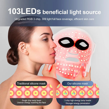 7-Color Wireless LED Face + Neck Mask