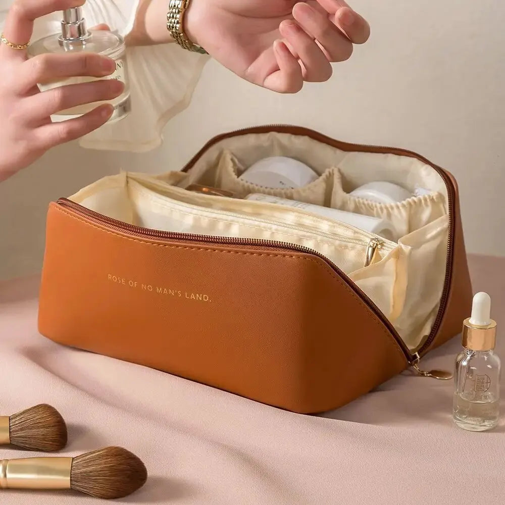 Luxury PU Travel Makeup Bag for Women