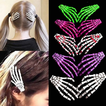Skeleton Hand Hair Clips (1/2 Pcs)for Halloween