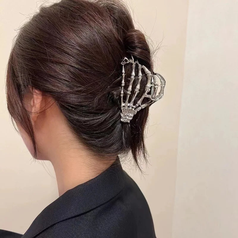Retro Skeleton Hand Hair Claw