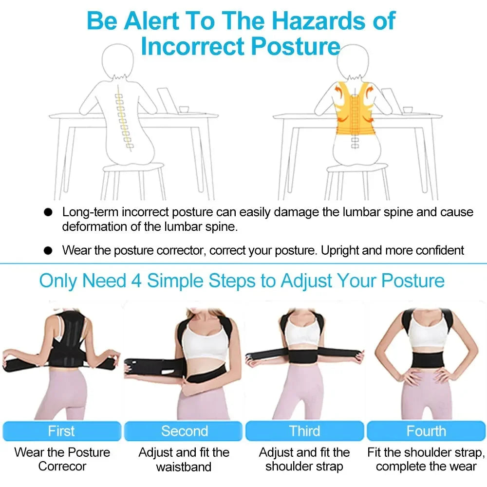 Adjustable Back Posture Corrector for Kids & Teens