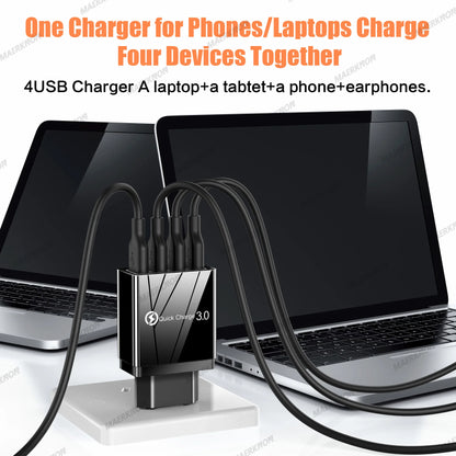 4-Port USB Fast Charger – Quick Charge 3.0 for All Devices