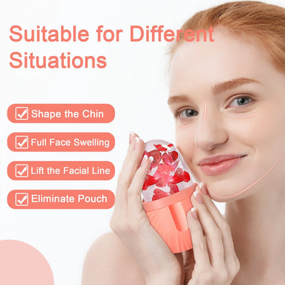 Cool Sculpt Ice Cube Face Roller – For Glow, Contour & Calm Skin
