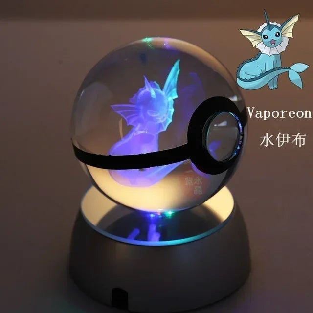 3D Pokémon Crystal Ball with LED Base