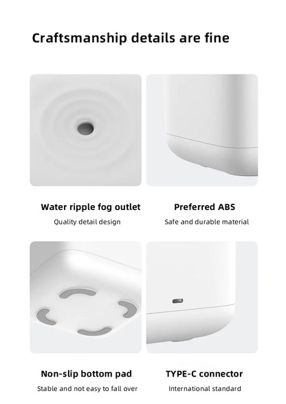 Anti-Gravity Water Drop Humidifier with Time Display