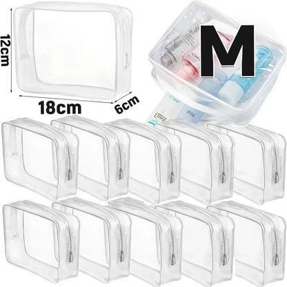 ClearGlow Transparent Travel Makeup Bag