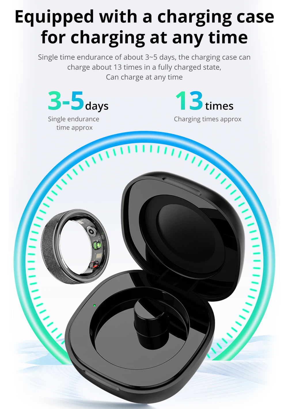 COLMI R10 Smart Ring with Charging Case – Sleek Health & Sleep Tracker for Men & Women