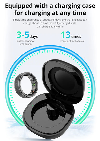 COLMI R10 Smart Ring with Charging Case – Sleek Health & Sleep Tracker for Men & Women