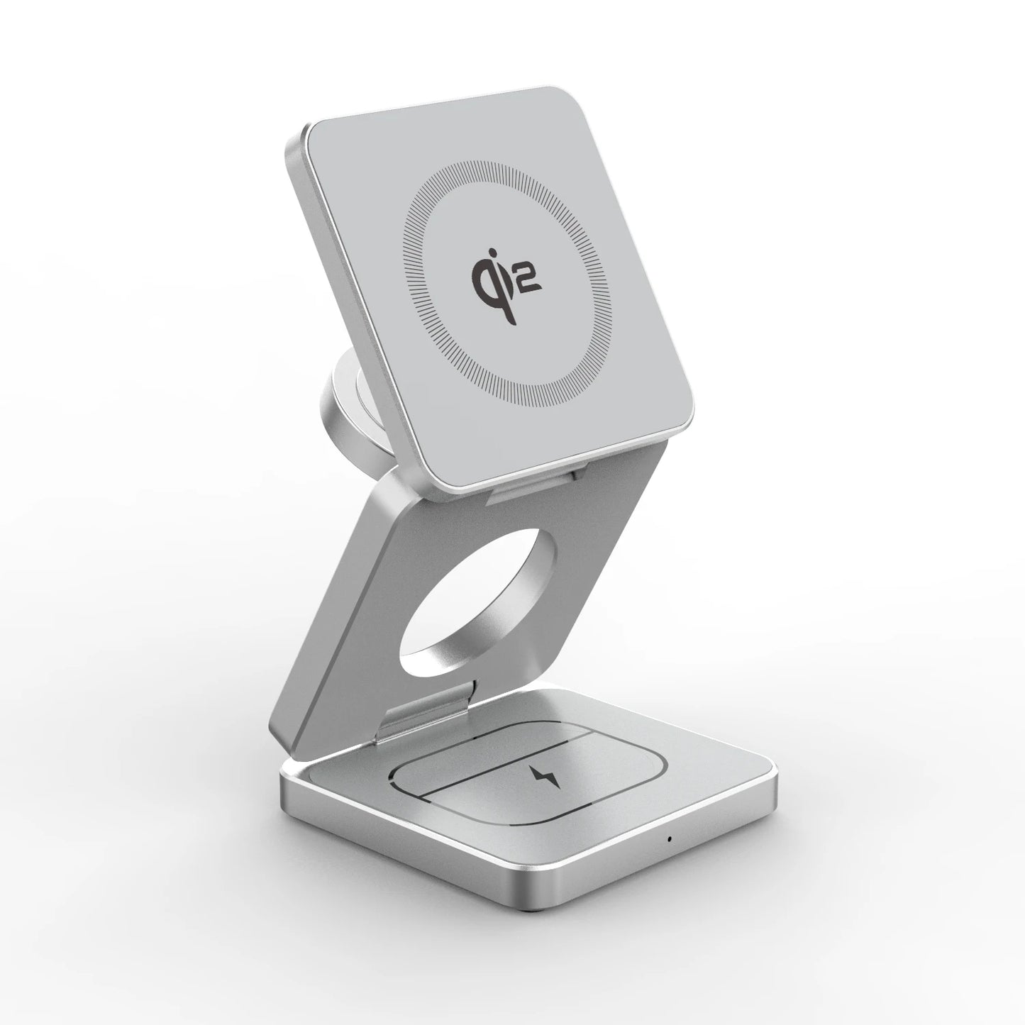 3-in-1 Magnetic Foldable Wireless Charger – 15W Fast Charge for iPhone, Watch & AirPods