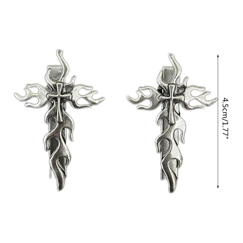 Punk Cross Skull Hair Clips - Halloween Special