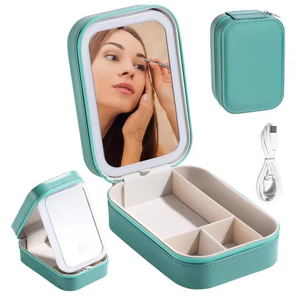 Mini LED Mirror Makeup Case