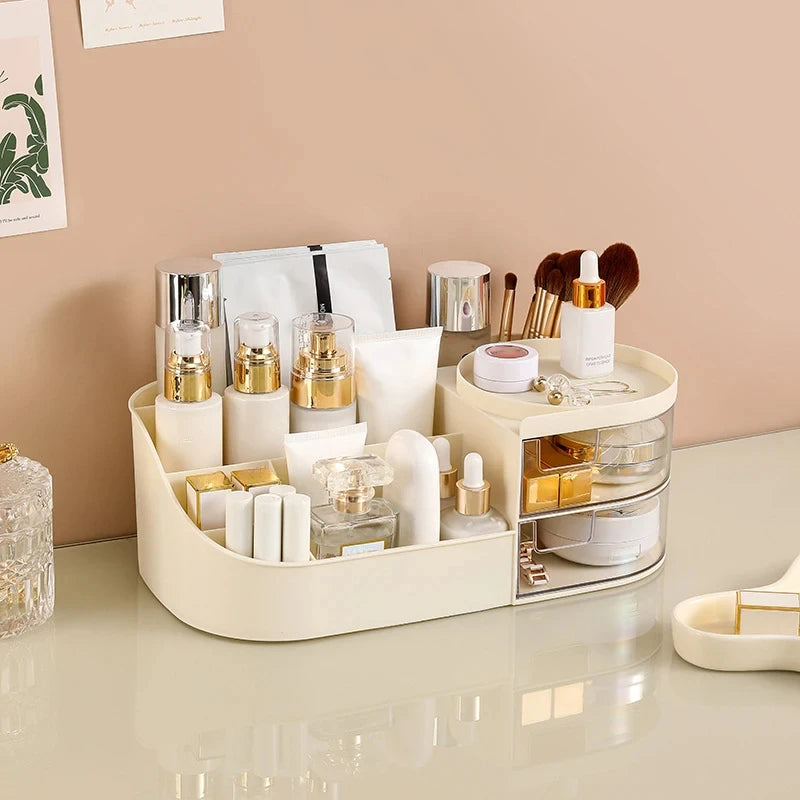 All-in-One Vanity Organizer with Drawers & Mirror