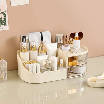 All-in-One Vanity Organizer with Drawers & Mirror