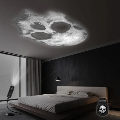 Haunted Glow USB Skull Projector for Halloween