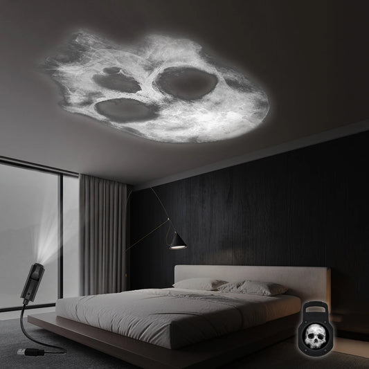 Haunted Glow USB Skull Projector for Halloween