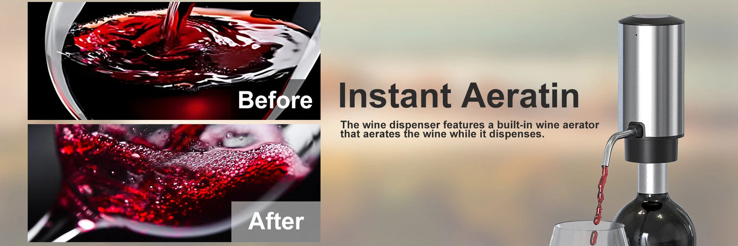 4-in-1 USB Rechargeable Wine Opener Set