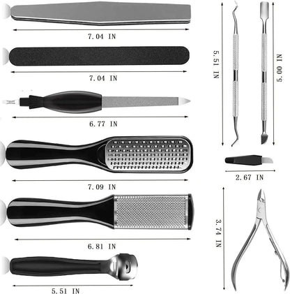 8/10/15/23-in-1 Pedicure Kit – Professional Stainless Steel Foot Care Set for Smooth, Soft Feet