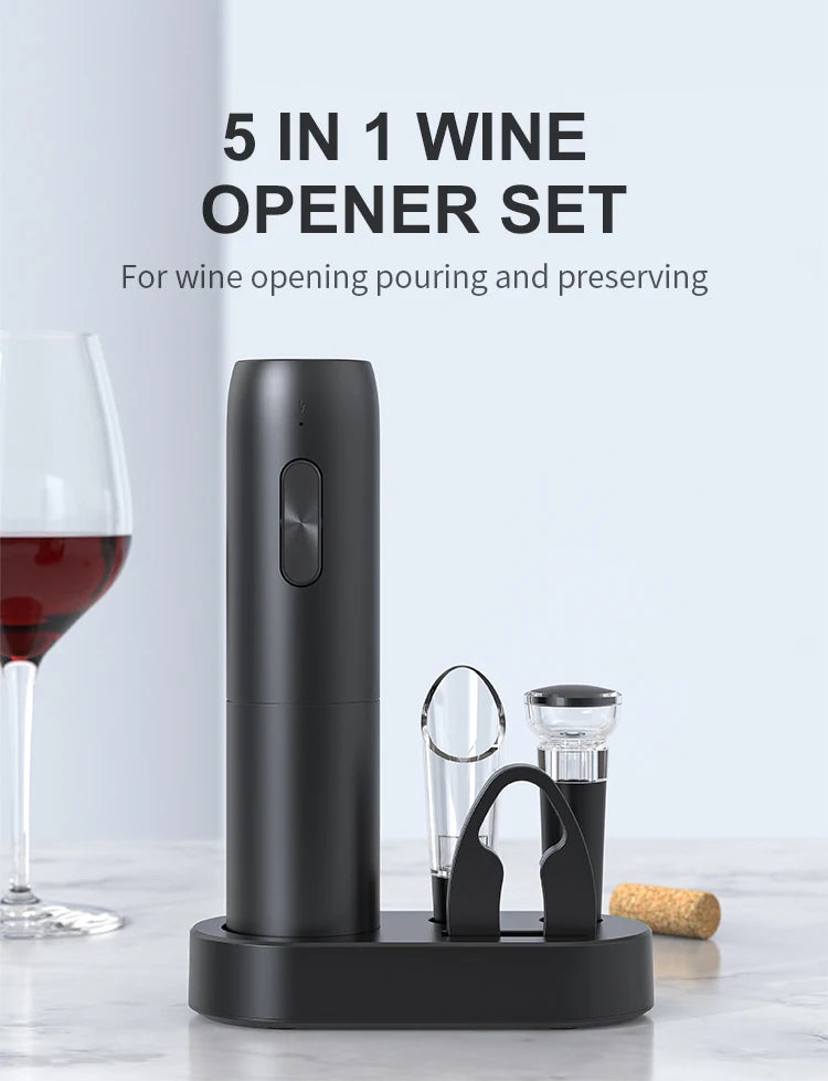 Electric Wine Opener Set with Charging Base
