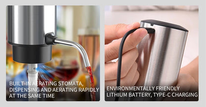 4-in-1 USB Rechargeable Wine Opener Set
