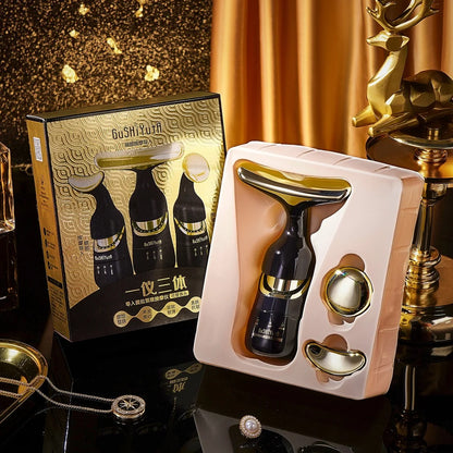 Microcurrent Facial Massager 3-in-1 — Lift & Firm Face, Neck & Eyes