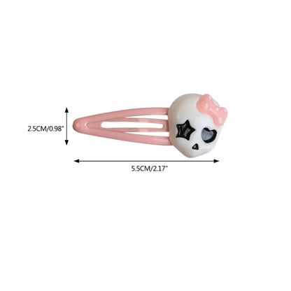 Pink Skull Hair Clip