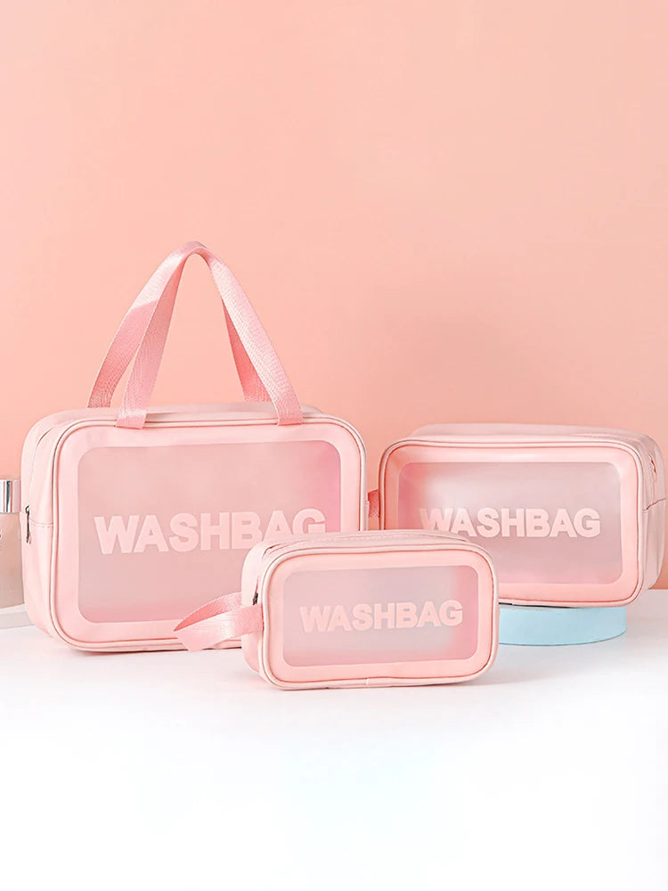3-in-1 Transparent Travel Makeup Bags