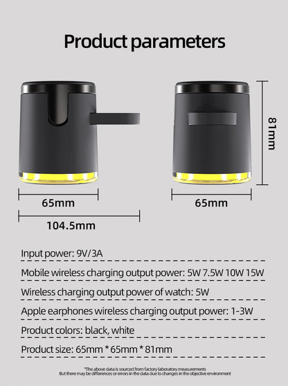 4-in-1 Qi2 Wireless Charging Dock with Night Light
