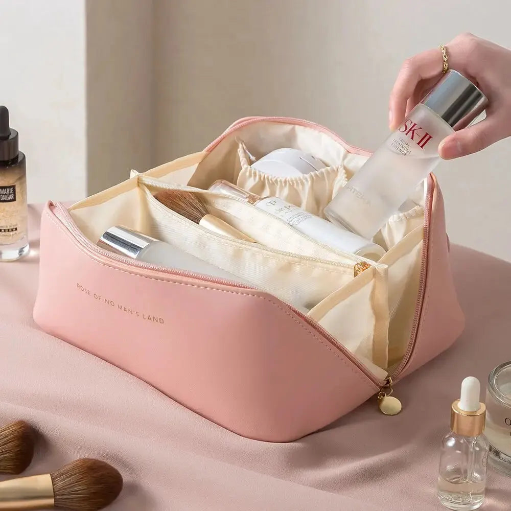 Luxury PU Travel Makeup Bag for Women