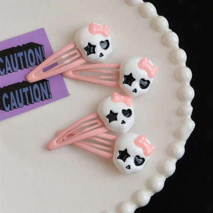 Pink Skull Hair Clip