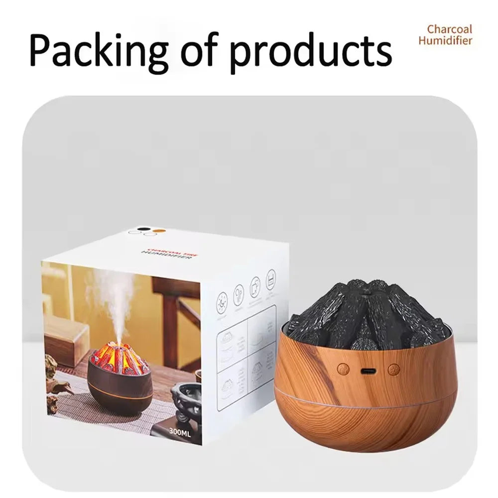 FlameGlow Charcoal Mist Humidifier