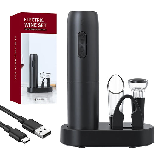 Electric Wine Opener Set with Charging Base
