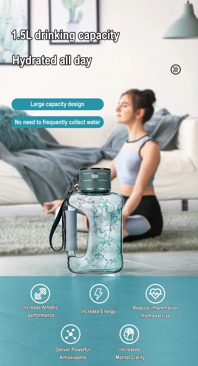 1.5L Hydrogen Water Bottle  | Boost Energy, Detox & Radiate Naturally