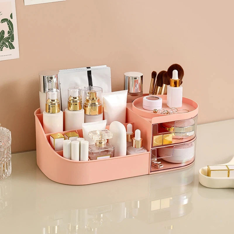 All-in-One Vanity Organizer with Drawers & Mirror