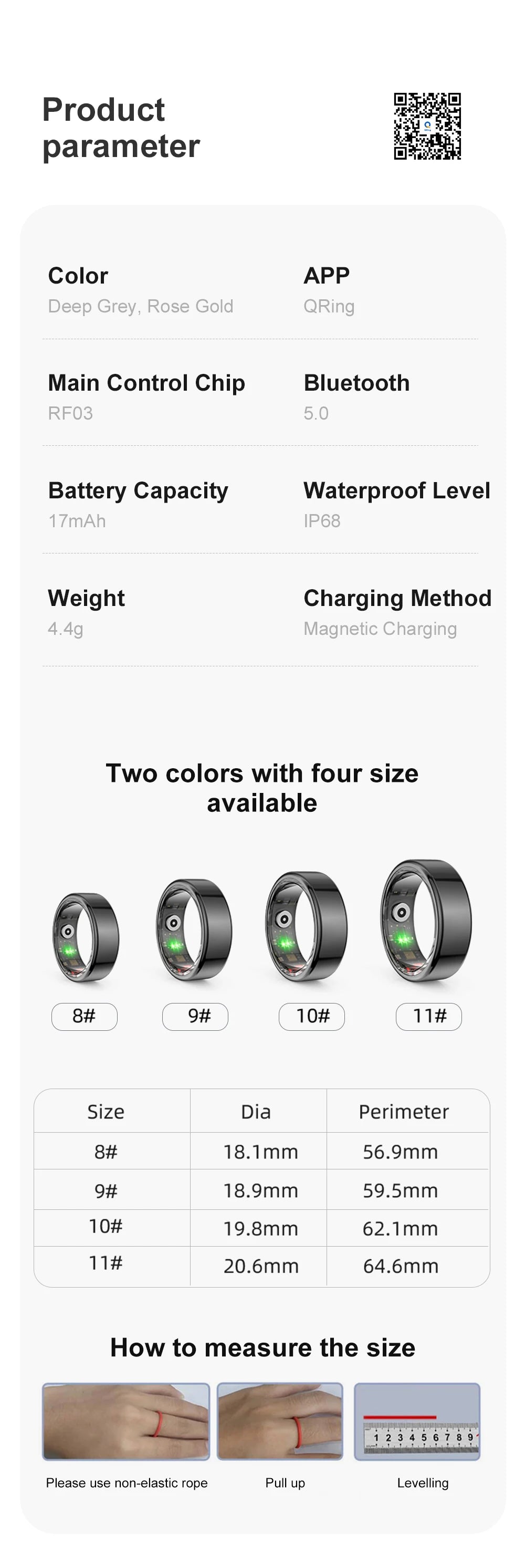 COLMI R02 Smart Ring – Military-Grade Titanium, 24/7 Health Monitoring, IP68 Waterproof