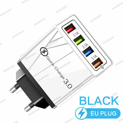4-Port USB Fast Charger – Quick Charge 3.0 for All Devices