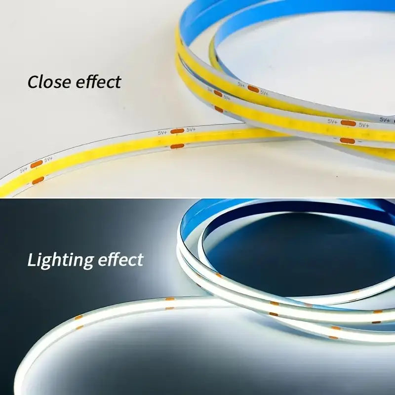 COB USB LED Light Strip with Touch Dimmer – Flexible Glow
