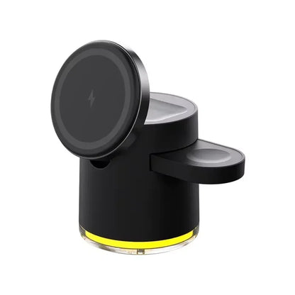 4-in-1 Qi2 Fast Wireless Charging Dock + Night Light – For iPhone, AirPods & Apple Watch