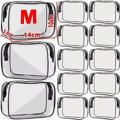 ClearGlow Transparent Travel Makeup Bag