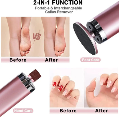 2-in-1 Electric Foot & Nail File – Rechargeable Callus Remover & Nail Polisher